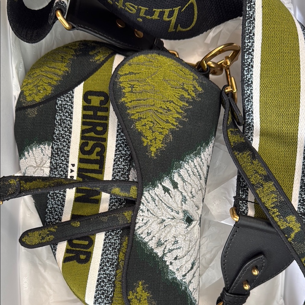 Dior Green and Black Chic Shoulder Bag